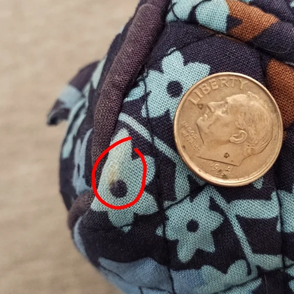 Vera Bradley Blue Floral Small Cosmetic Bag - Picture 9 of 15